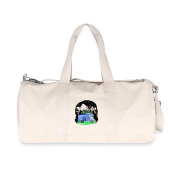 Mountain Mountains Mountain Peaks Caravans Motorhomes - Recycled Canvas Sports Bag by Stanley/Stella - natural - Front