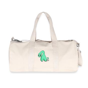 Dinosaur with baby dinosaur - Recycled Canvas Sports Bag by Stanley/Stella - natural - Front