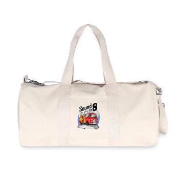 8 years old Young fire brigade fire engine car - Recycled Canvas Sports Bag by Stanley/Stella - natural - Front
