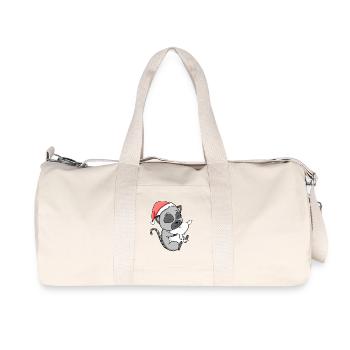 Lemur Christmas - Recycled Canvas Sports Bag by Stanley/Stella - natural - Front