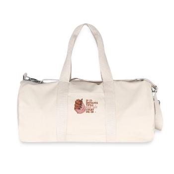 If It Involves Tips and Nailart - Recycled Canvas Sports Bag by Stanley/Stella - natural - Front