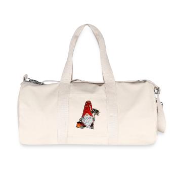 Papa Wichtel Christmas Gnom - Recycelte Canvas-Sporttasche von Stanley/Stella - Naturweiß - Vorne