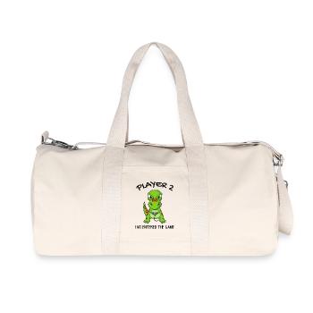 Player 2 has the game Enter Baby - Recycled Canvas Sports Bag by Stanley/Stella - natural - Front