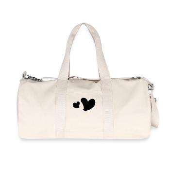 Herz Herze - Recycelte Canvas-Sporttasche von Stanley/Stella - Naturweiß - Vorne