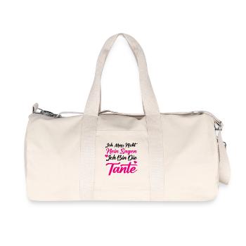 Ich muss nicht NEIN sagen ich bin die Tante Spruch - Recycelte Canvas-Sporttasche von Stanley/Stella - Naturweiß - Vorne