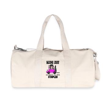 Staplerfahrerin Gabelstapler Spruch Geschenk Damen - Recycelte Canvas-Sporttasche von Stanley/Stella - Naturweiß - Vorne