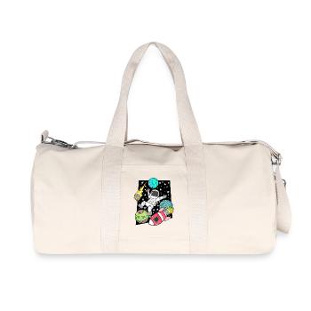 Garçon astronaute dans l’espace avec des fusées - Sac de sport en toile recyclée Stanley/Stella - blanc naturel - Devant