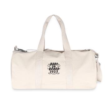 Bébé 2023 - Naissance Enceinte 2023 Grossesse - Sac de sport en toile recyclée Stanley/Stella - blanc naturel - Devant