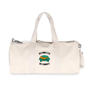 Mitarbeiter Des Monats Lustig Büro Arbeit Geschenk - Recycelte Canvas-Sporttasche von Stanley/Stella - Naturweiß - Vorne