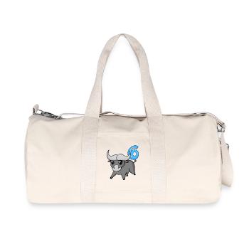 6 years old - 6th birthday with animal motif - Recycled Canvas Sports Bag by Stanley/Stella - natural - Front