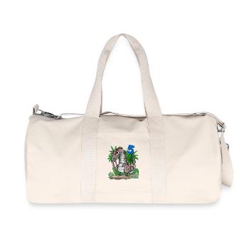 5 Jahre alt - 5. Geburtstag mit Tier Motiv - Recycelte Canvas-Sporttasche von Stanley/Stella - Naturweiß - Vorne