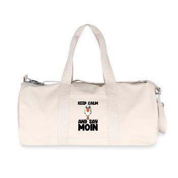 Nordsee Plattdeutsch Spruch Moin Möwe - Recycelte Canvas-Sporttasche von Stanley/Stella - Naturweiß - Vorne