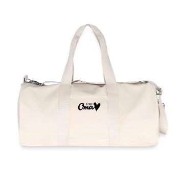 Oma Geschenk - Du wirst Oma - werdende Oma - Recycelte Canvas-Sporttasche von Stanley/Stella - Naturweiß - Vorne