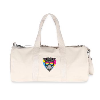 Pansexual Donkey Heart Gift - Recycled Canvas Sports Bag by Stanley/Stella - natural - Front