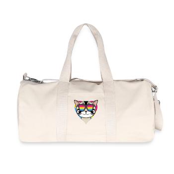 Pansexuel Cat American Shorthair Heart Cadeau - Sac de sport en toile recyclée Stanley/Stella - blanc naturel - Devant