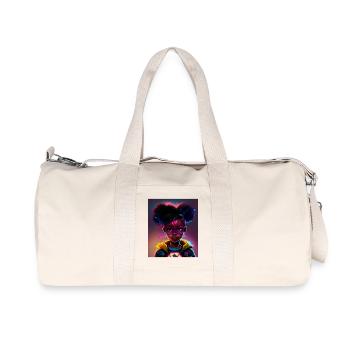 Futuristic heroine with neon power - Recycled Canvas Sports Bag by Stanley/Stella - natural - Front