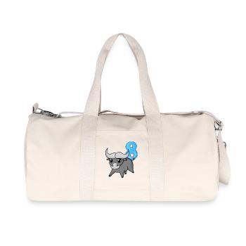 8 years old - 8th birthday with animal motif - Recycled Canvas Sports Bag by Stanley/Stella - natural - Front