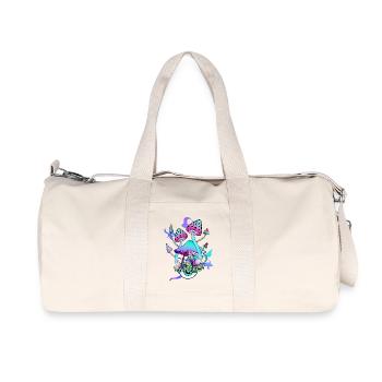 Trippy Hippie Psychedelic Mushroom - Recycled Canvas Sports Bag by Stanley/Stella - natural - Front