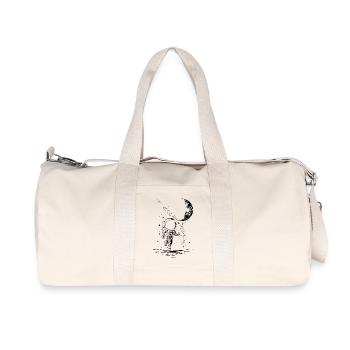 Astronaute à l’infini avec la lune - Sac de sport en toile recyclée Stanley/Stella - blanc naturel - Devant