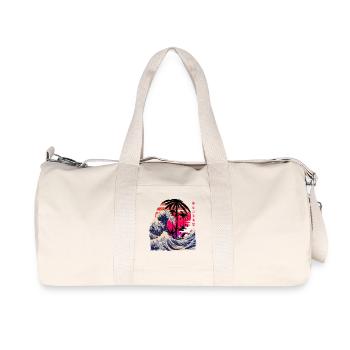 the big wave off Kanagawa - Vaporwave - Recycled Canvas Sports Bag by Stanley/Stella - natural - Front