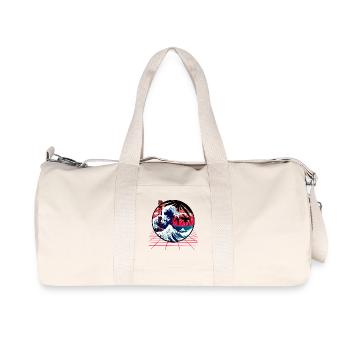 the big wave off kanagawa retro wave - Recycled Canvas Sports Bag by Stanley/Stella - natural - Front