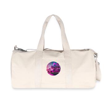 Retro Wave Sport 80s Vaporwave Sunset - Recycled Canvas Sports Bag by Stanley/Stella - natural - Front