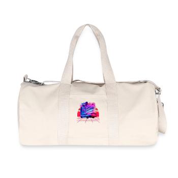 Vaporwave City Coucher de soleil - Sac de sport en toile recyclée Stanley/Stella - blanc naturel - Devant