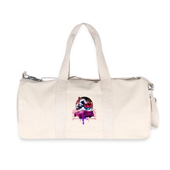 big wave off kanagawa retro wave sunset - Recycled Canvas Sports Bag by Stanley/Stella - natural - Front