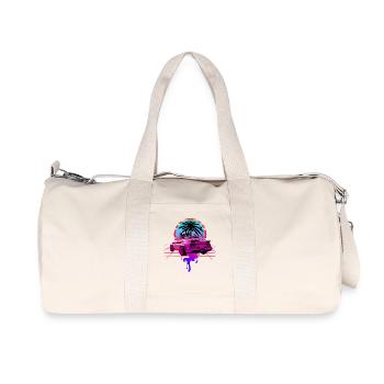 Retro Wave Sports Car 80s Vaporwave - Sac de sport en toile recyclée Stanley/Stella - blanc naturel - Devant