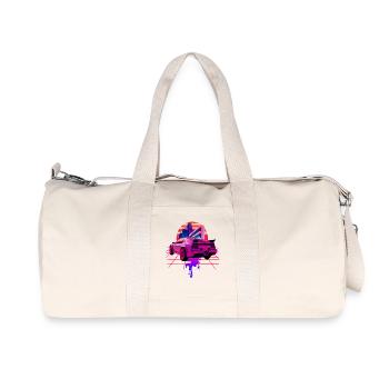 Rétro Wave Sports Car Vaporwave Sunset - Sac de sport en toile recyclée Stanley/Stella - blanc naturel - Devant