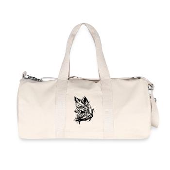 Renard mignon élégant à l’encre de tatouage - Sac de sport en toile recyclée Stanley/Stella - blanc naturel - Devant