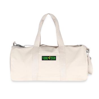 Think Green Leaf Pattern Logo - Recycled Canvas Sports Bag by Stanley/Stella - natural - Front