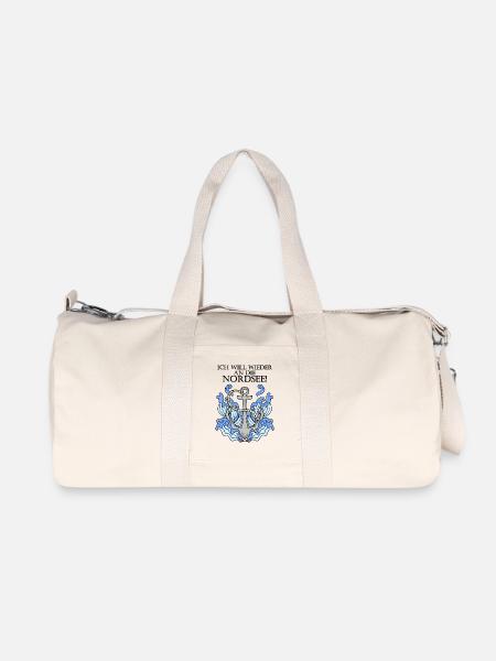Nordsee - Recycelte Canvas-Sporttasche von Stanley/Stella - Naturweiß