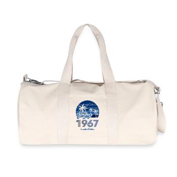 Vintage Year 1967 Limited Edition Blue - Recycled Canvas Sports Bag by Stanley/Stella - natural - Front