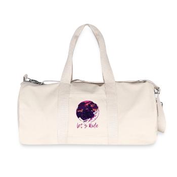 Motocyclistes Let’s Ride Synthwave - Sac de sport en toile recyclée Stanley/Stella - blanc naturel - Devant