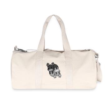Moose Yin Yang Symbol - Recycled Canvas Sports Bag by Stanley/Stella - natural - Front
