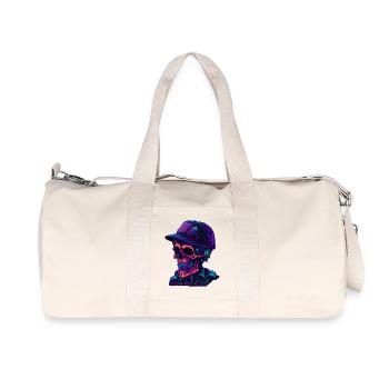 Squelette avec casquette - Sac de sport en toile recyclée Stanley/Stella - blanc naturel - Devant