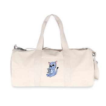Katze Familie - Katze mit Baby - Recycelte Canvas-Sporttasche von Stanley/Stella - Naturweiß - Vorne