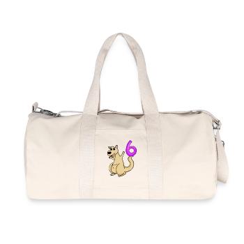 6 Birthday 6 years old with animal motif - six - Recycled Canvas Sports Bag by Stanley/Stella - natural - Front