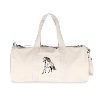 Horse Stallion - Recycled Canvas Sports Bag by Stanley/Stella - natural - Front