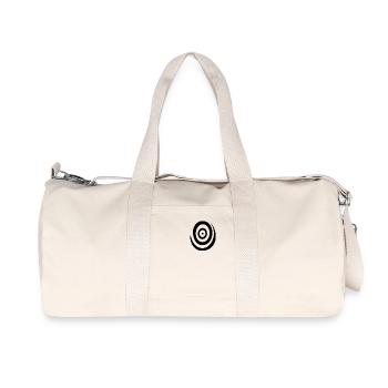 Minimalist dart spiral design - Recycled Canvas Sports Bag by Stanley/Stella - natural - Front