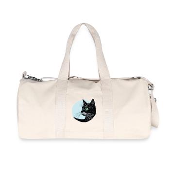Black cat - Recycled Canvas Sports Bag by Stanley/Stella - natural - Front
