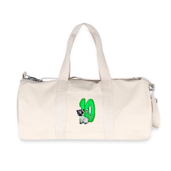 10 birthday 10 years old with animal motif - ten - Recycled Canvas Sports Bag by Stanley/Stella - natural - Front