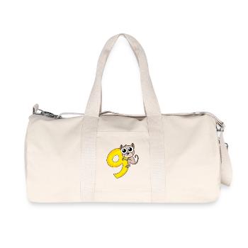 9 Birthday 9 years old with animal motif - nine - Recycled Canvas Sports Bag by Stanley/Stella - natural - Front