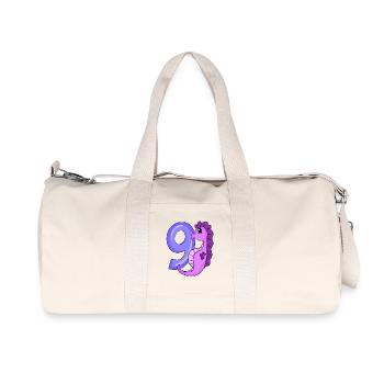 9th Birthday Motif Seahorse - Nine Years Old - Recycled Canvas Sports Bag by Stanley/Stella - natural - Front