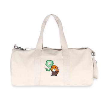 9th Birthday Motif Red Panda - Nine Years Old - Recycled Canvas Sports Bag by Stanley/Stella - natural - Front