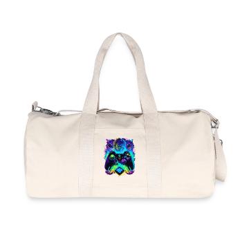 Neonfarben Graffiti Gamer Controller - Recycelte Canvas-Sporttasche von Stanley/Stella - Naturweiß - Vorne