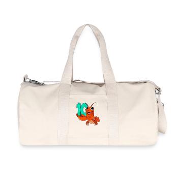 10th birthday motif lobster - ten years - Recycled Canvas Sports Bag by Stanley/Stella - natural - Front