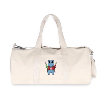 Gas station attendant hippo gas station - Recycled Canvas Sports Bag by Stanley/Stella - natural - Front
