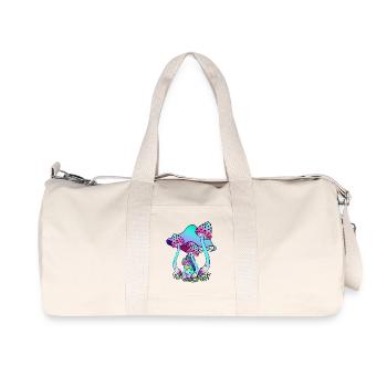 Bunte Neonfarben Pilze - Recycelte Canvas-Sporttasche von Stanley/Stella - Naturweiß - Vorne